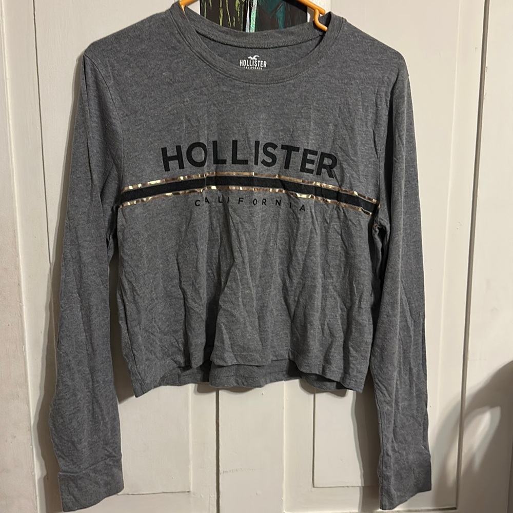 Hollister long sleeved crop